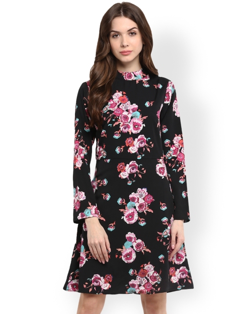 

Harpa Women Black Printed A-Line Dress