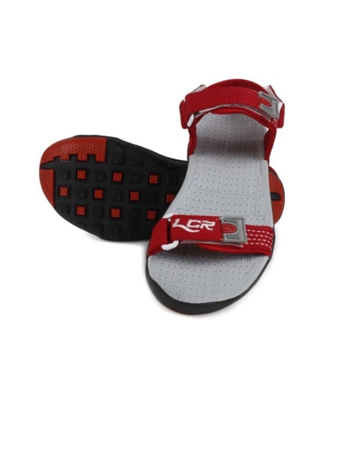 

Lancer Men Red & Grey Patterned Sports Sandals