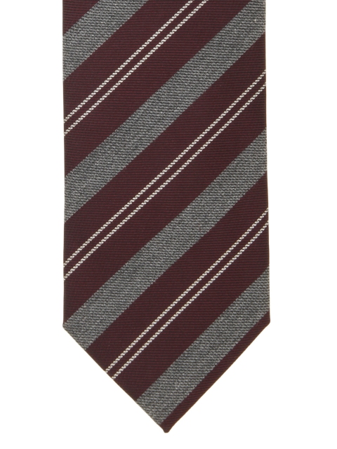 

Alvaro Castagnino Grey & Brown Striped Tie