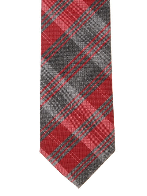 

Alvaro Castagnino Grey & Maroon Checked Tie