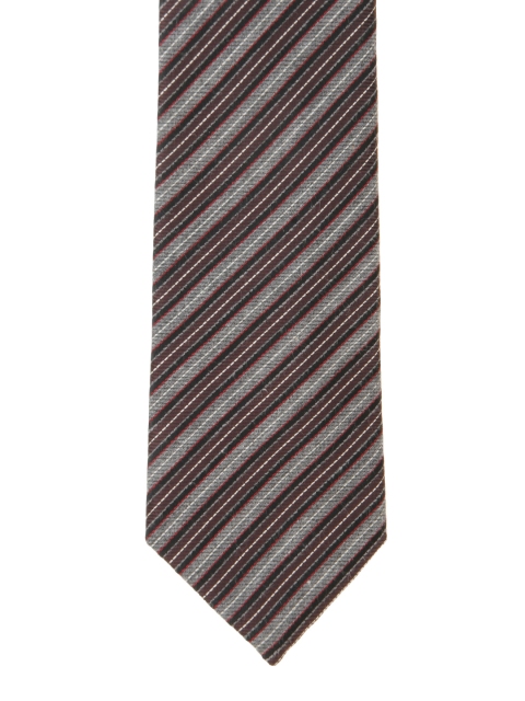 

Alvaro Castagnino Grey & Brown Striped Tie
