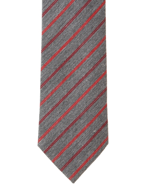 

Alvaro Castagnino Grey & Maroon Striped Tie