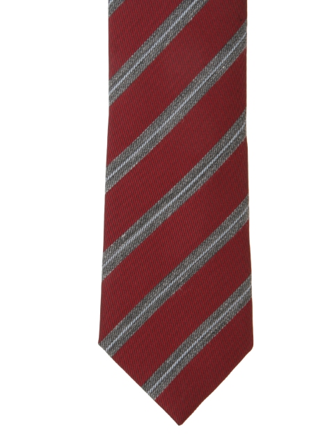 

Alvaro Castagnino Maroon & Grey Striped Tie