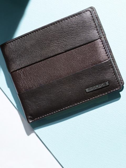 

Police Men Black & Brown Colourblocked Leather Two Fold Wallet
