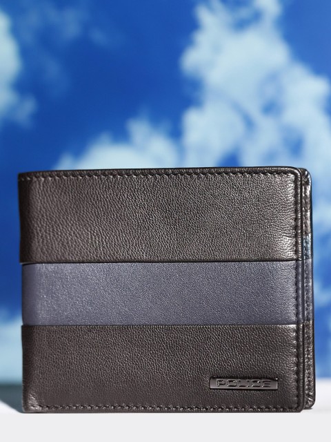 

Police Men Black Leather Two Fold Wallet