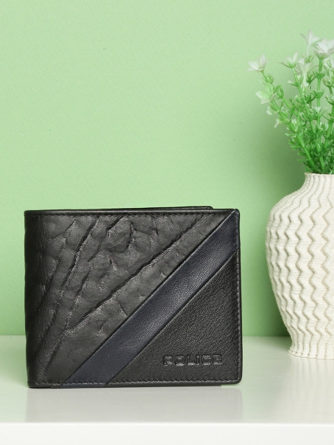 

Police Men Black Leather Two Fold Wallet
