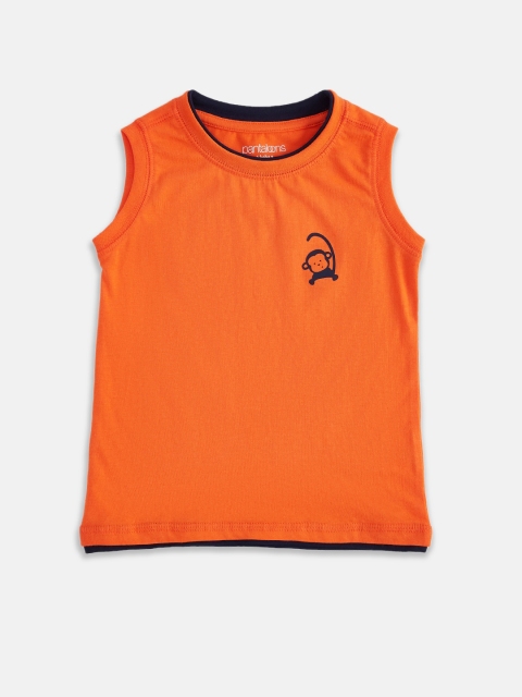 

Pantaloons Baby Boys Orange Solid T-shirt