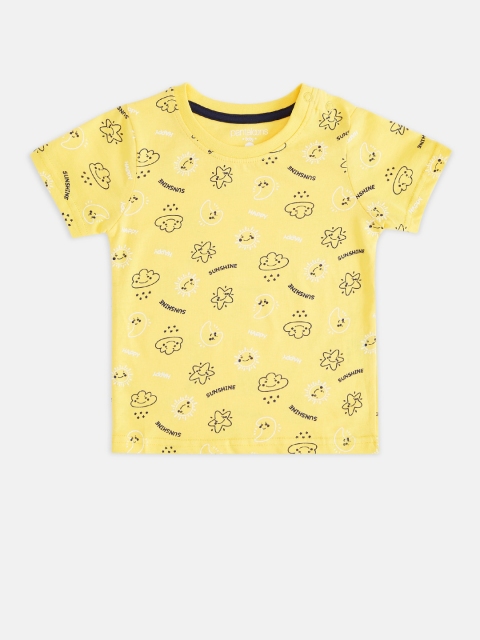 

Pantaloons Baby Boys Yellow Printed T-shirt