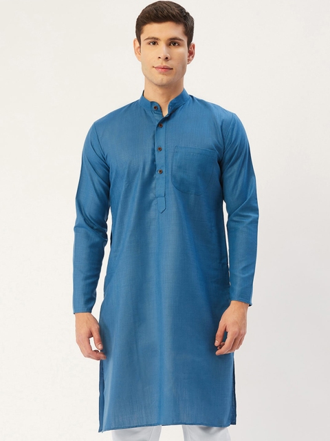 

Jompers Men Teal Thread Work Kurta