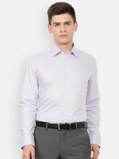 

Louis Philippe Men Purple Cotton Formal Shirt