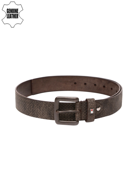 

Tommy Hilfiger Men Brown Textured Genuine Leather Belt