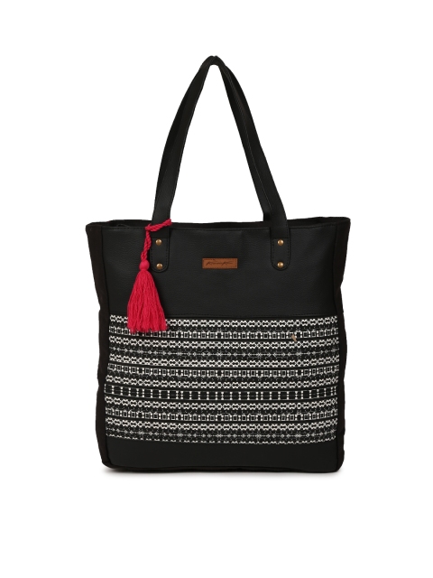 

Kanvas Katha Black Printed Shoulder Bag