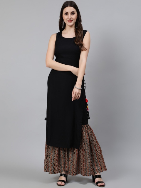 

Awadhi Women Black Solid Kurta