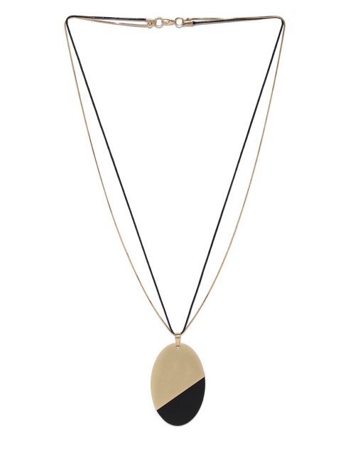 

Blisscovered Gold-Toned & Black Necklace