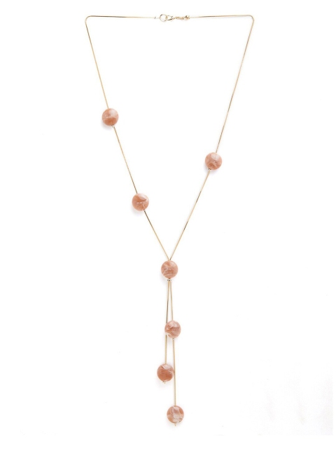 

Blisscovered Brown & Gold-Toned Beaded Necklace