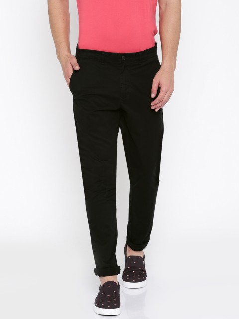 

Jack & Jones Men Black Solid Slim Fit Chino