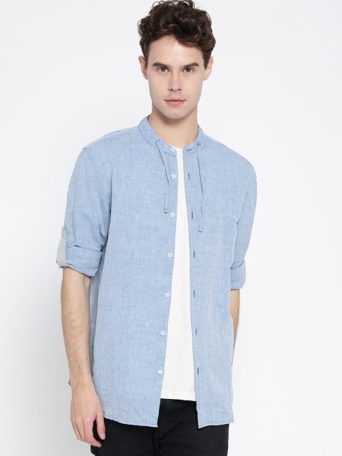 

Jack & Jones Men Blue Slim Fit Solid Casual Shirt