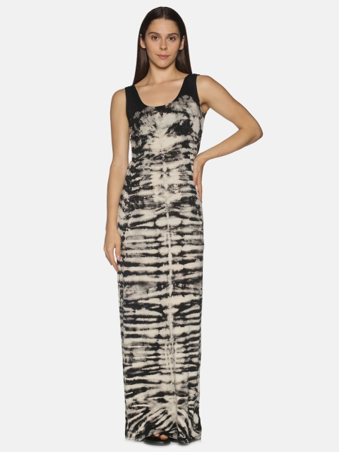 

OHA BOY Black & Beige Dyed Maxi Dress