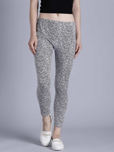 

Kook N Keech Black & White Printed Leggings