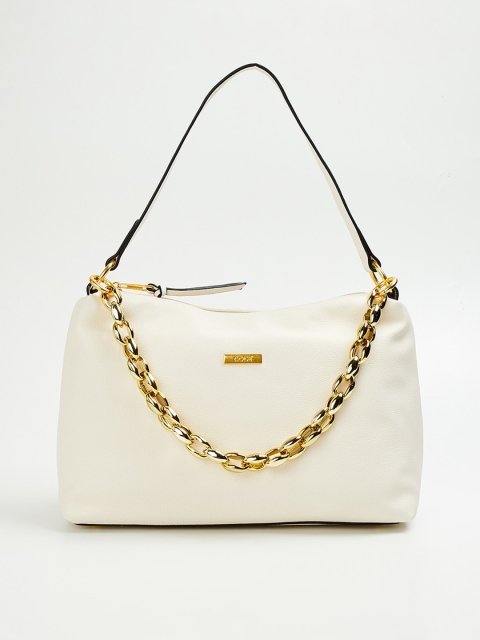 

CODE by Lifestyle Women Beige & Gold Structured Handheld Bag