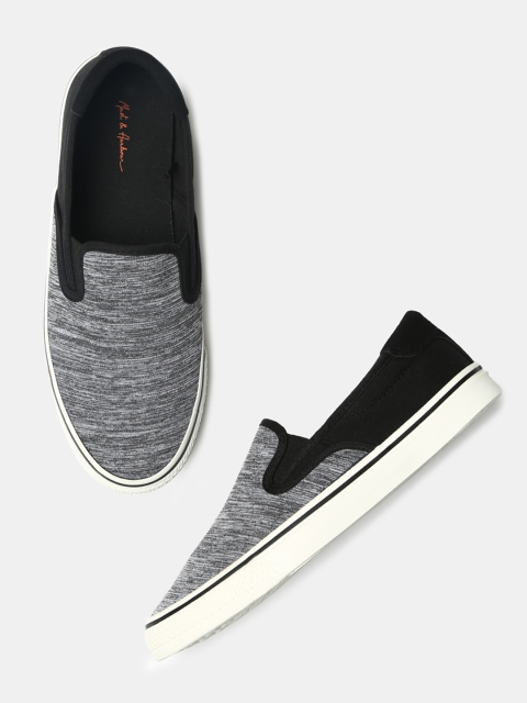 

Mast & Harbour Men Grey Slip-On Sneakers