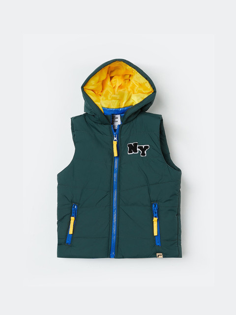 

Fame Forever by Lifestyle Boys Navy Blue Lightweight Padded Jacket with Patchwork
