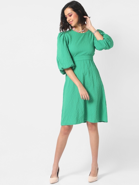 

Campus Sutra Women Green Crepe Dress