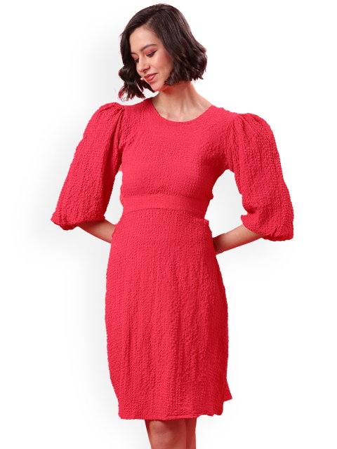 

Campus Sutra Women Red Crepe Dress