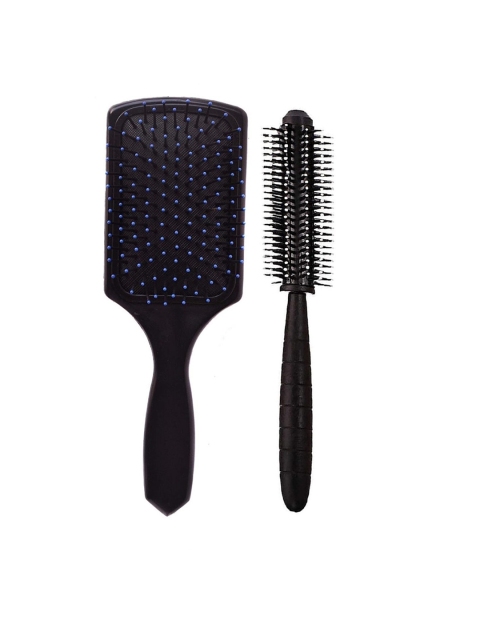

e-Dunia B-12 Hair Brush Combo with Round Hair Brush - Black