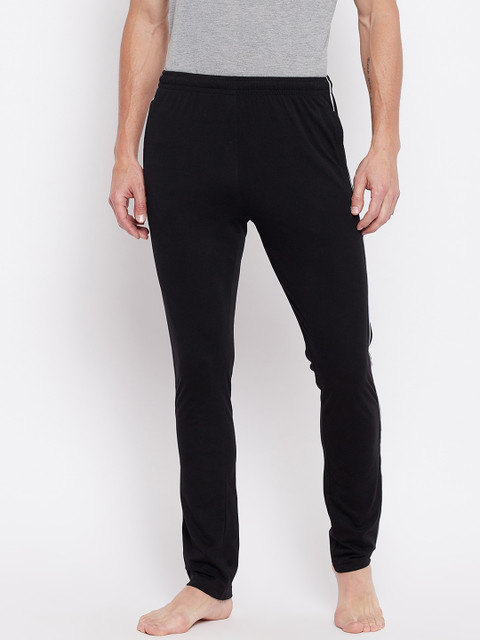 

Okane Men Black Solid Lounge Pants