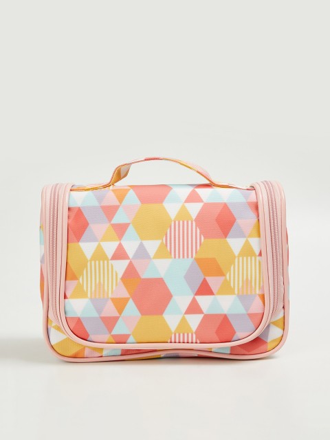 

Ginger by Lifestyle Multicoloured Geometric Printed Travel Accessory Bag, Multi