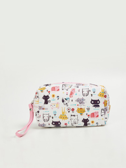 

Ginger by Lifestyle Women White Synthetic Printed Toiletry Kit