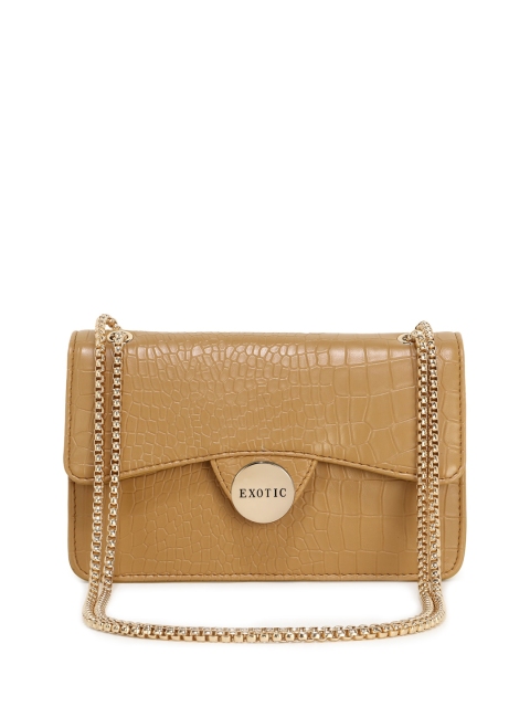 

Exotic Beige Animal Textured Structured Sling Bag