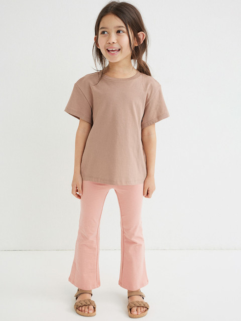

H&M Girls Pink Flared Cotton Leggings