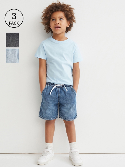 

H&M Boys 3-Pack Cotton Denim Shorts, Blue