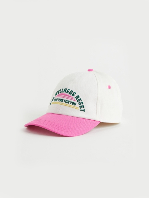 

H&M Women Multicolour Embroidered Cotton Twill Cap, Multi