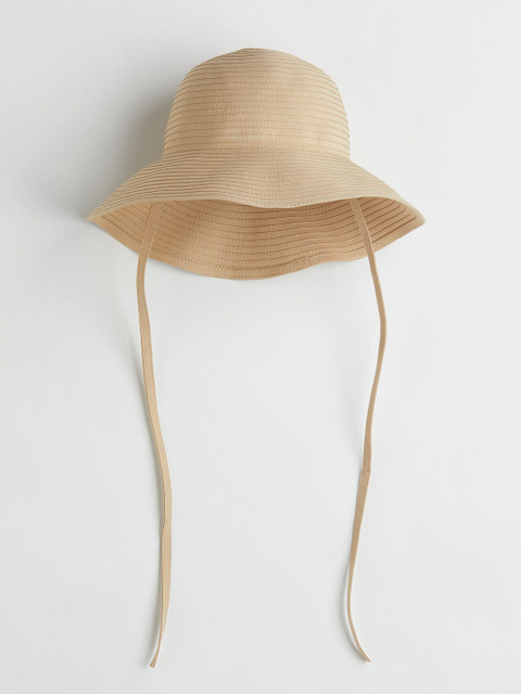 

H&M Women Beige Tie-detail sun hat