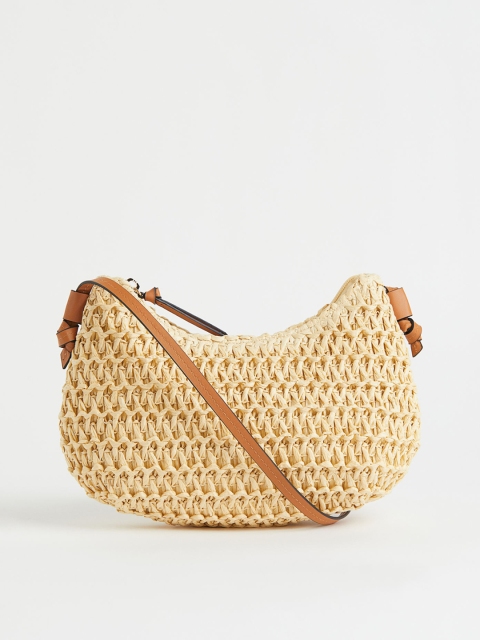 

H&M Straw shoulder bag, Beige