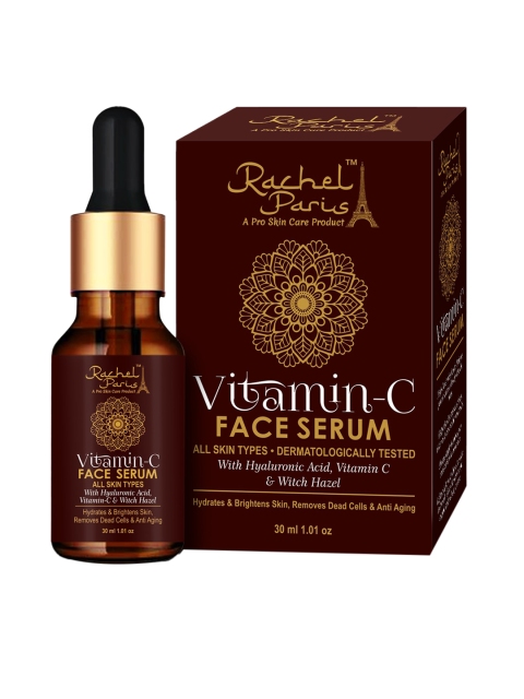 

Rachel Paris Vitamin C Facial Serum with Hyaluronic Acid & Witch Hazel - 30ml, Brown