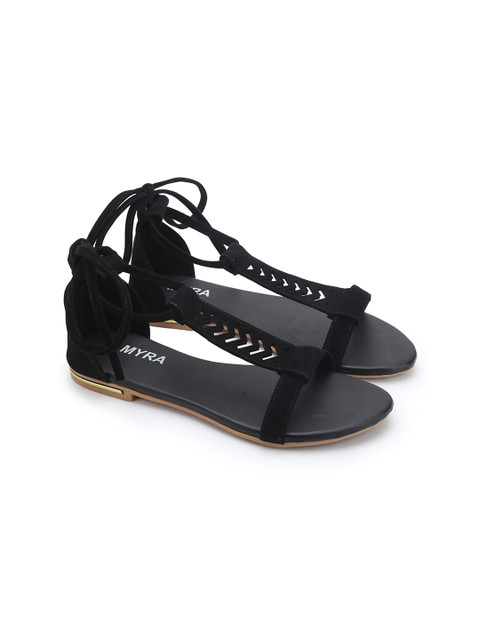 

Myra Women Black Open Toe Flats