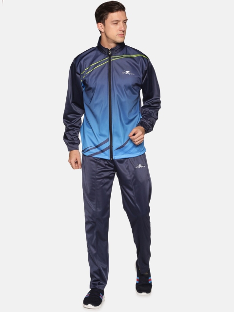 

HPS Sports Men Navy Blue Printed Tracksuit