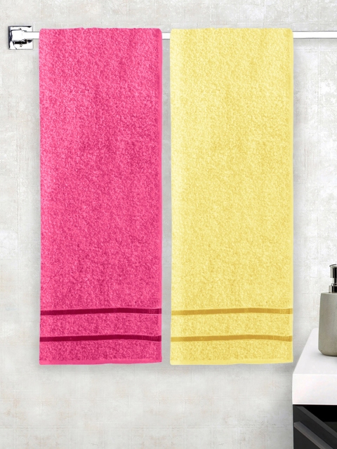 

Story@home Unisex Set of 2 450 GSM Pure Cotton Bath Towels, Pink