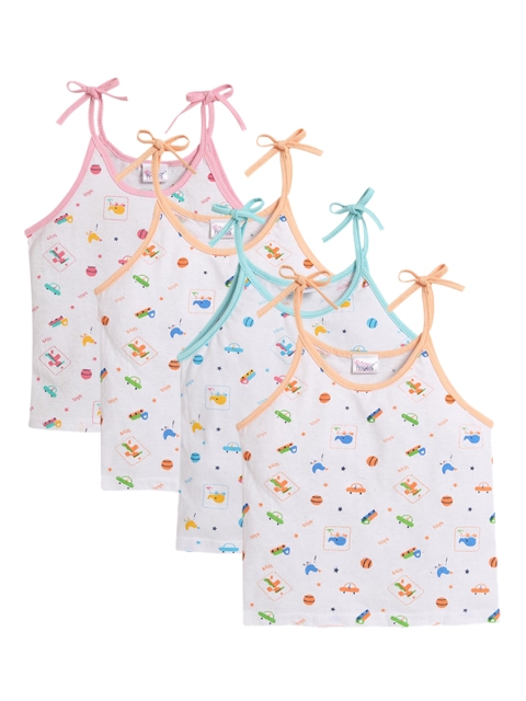 

Little Angels Unisex Kids Assorted Printed Set of 4 Innerwear Vests