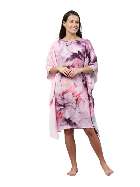 

Bailey sells Women Pink Printed Round Neck Kaftan Nightdress