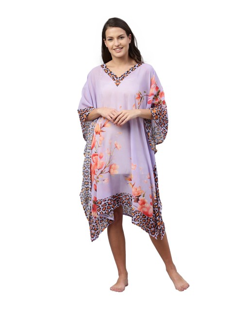 

Bailey sells Women Purple Printed Kaftan Nightdress