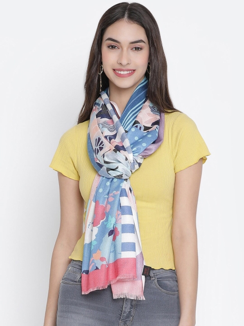 

SHINGORA Women Blue & Pink Printed Stole