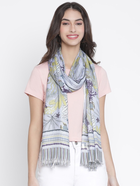 

SHINGORA Women Purple & Grey Printed Stole
