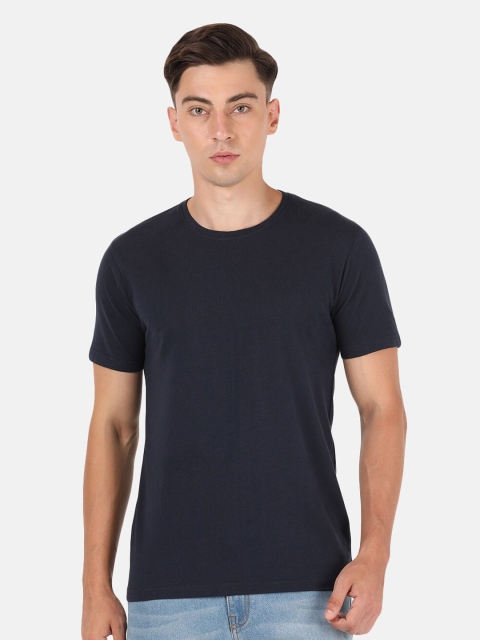 

MASH UNLIMITED Men Navy Blue Slim Fit T-shirt