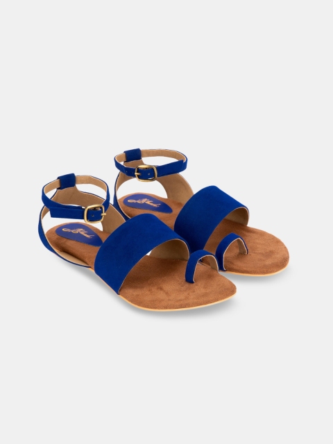 

yellowsoles Women Blue Open Toe Flats
