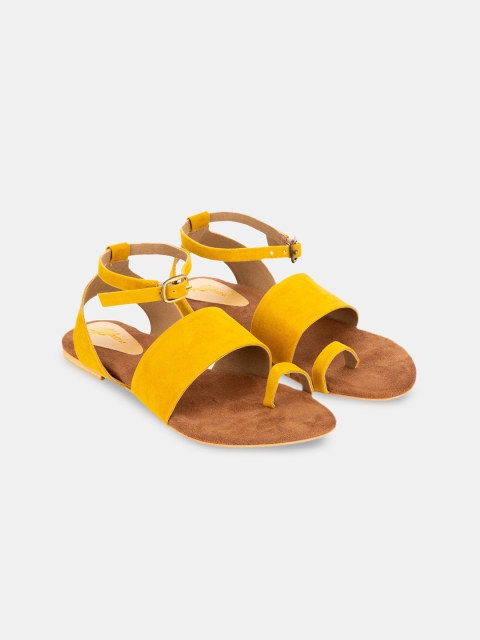 

yellowsoles Women Mustard One Toe Flats